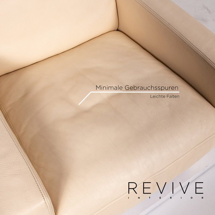 de Sede DS 17 Leder Sessel Garnitur Creme 2x Sessel #13798