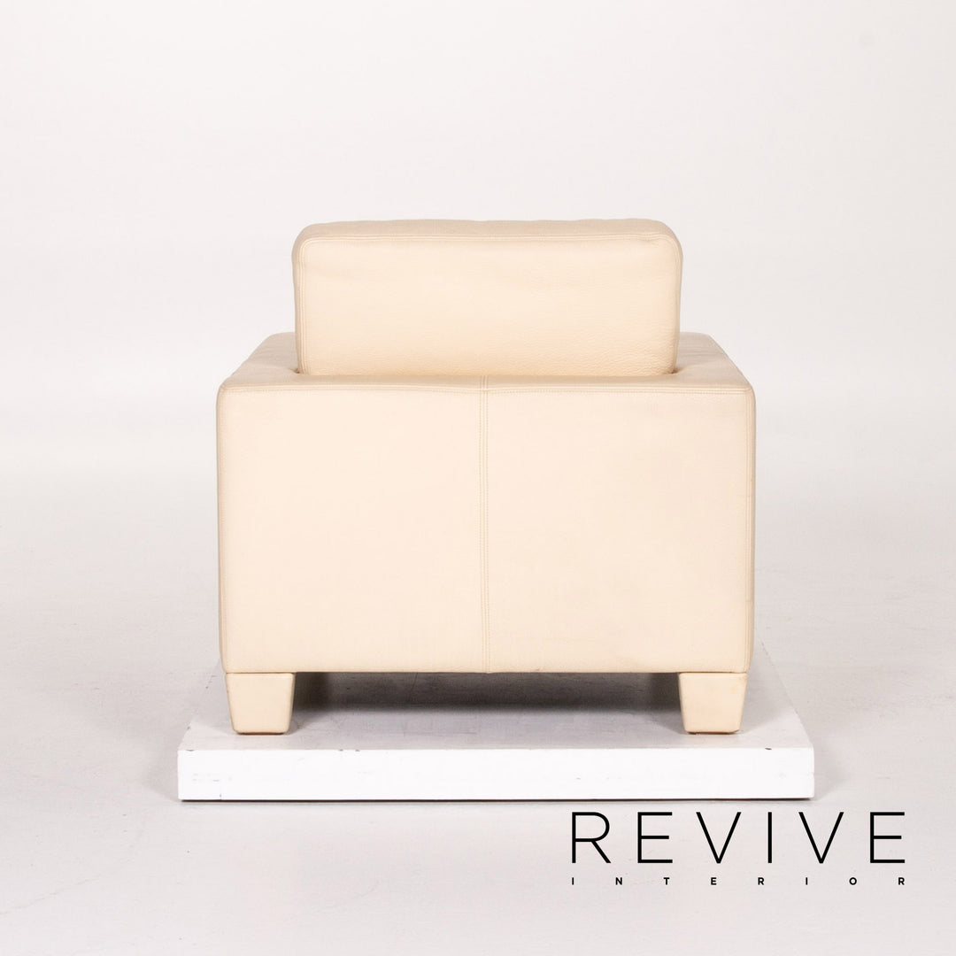 de Sede DS 17 Leder Sessel Garnitur Creme 2x Sessel #13798