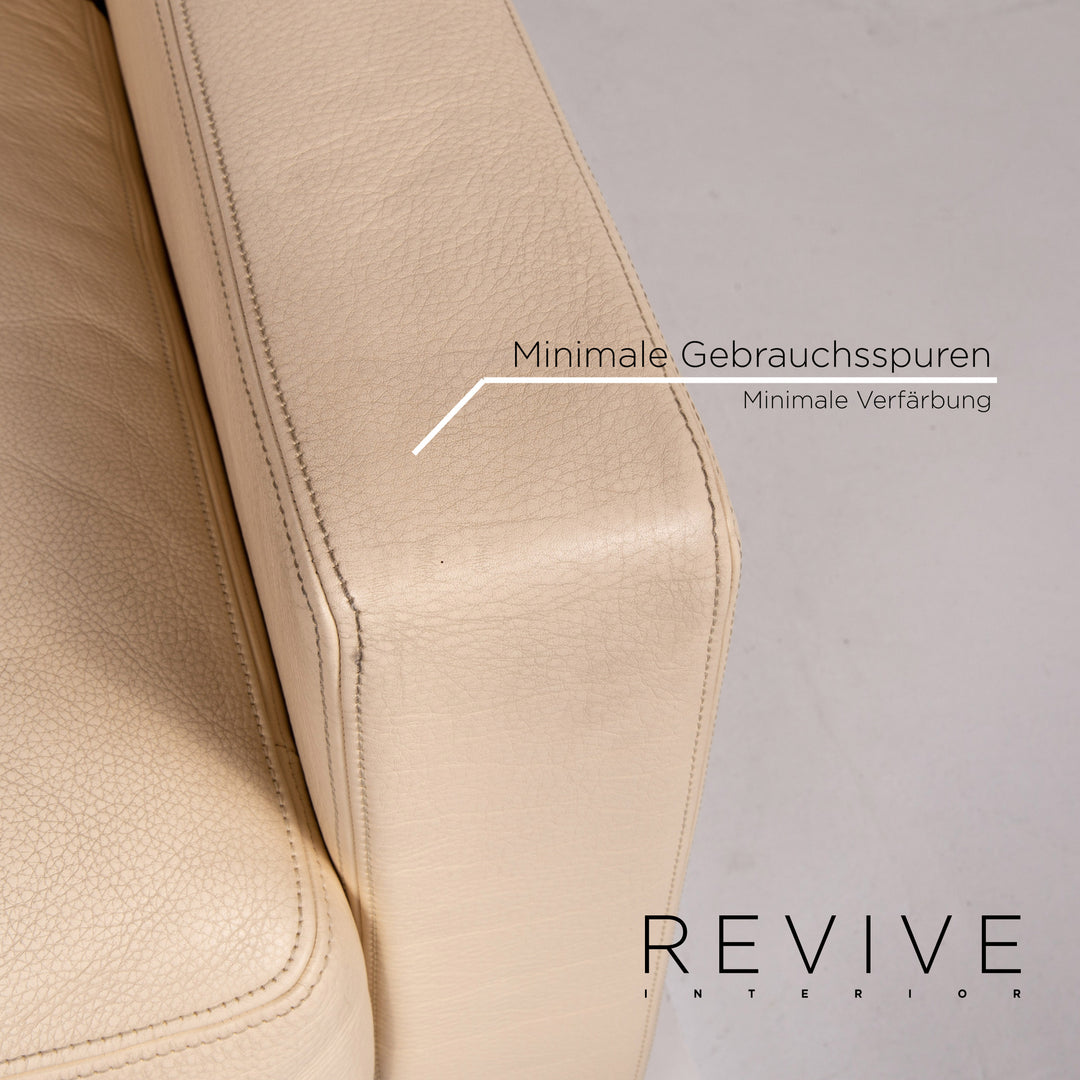 de Sede DS 17 Leder Sessel Garnitur Creme 2x Sessel #13798