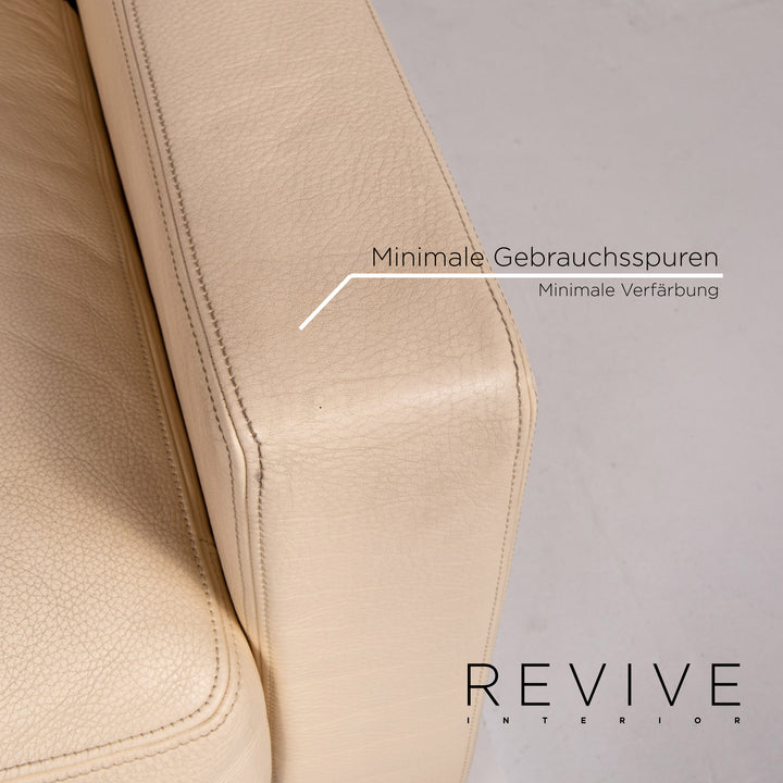 de Sede DS 17 Leder Sessel Garnitur Creme 2x Sessel #13798
