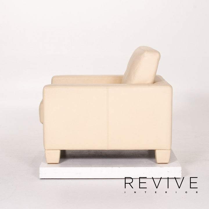 de Sede DS 17 Leder Sessel Garnitur Creme 2x Sessel #13798