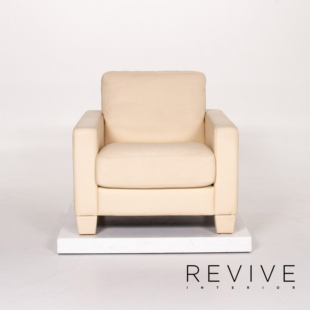de Sede DS 17 Leder Sessel Garnitur Creme 2x Sessel #13798