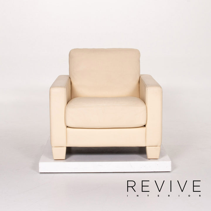 de Sede DS 17 Leder Sessel Garnitur Creme 2x Sessel #13798