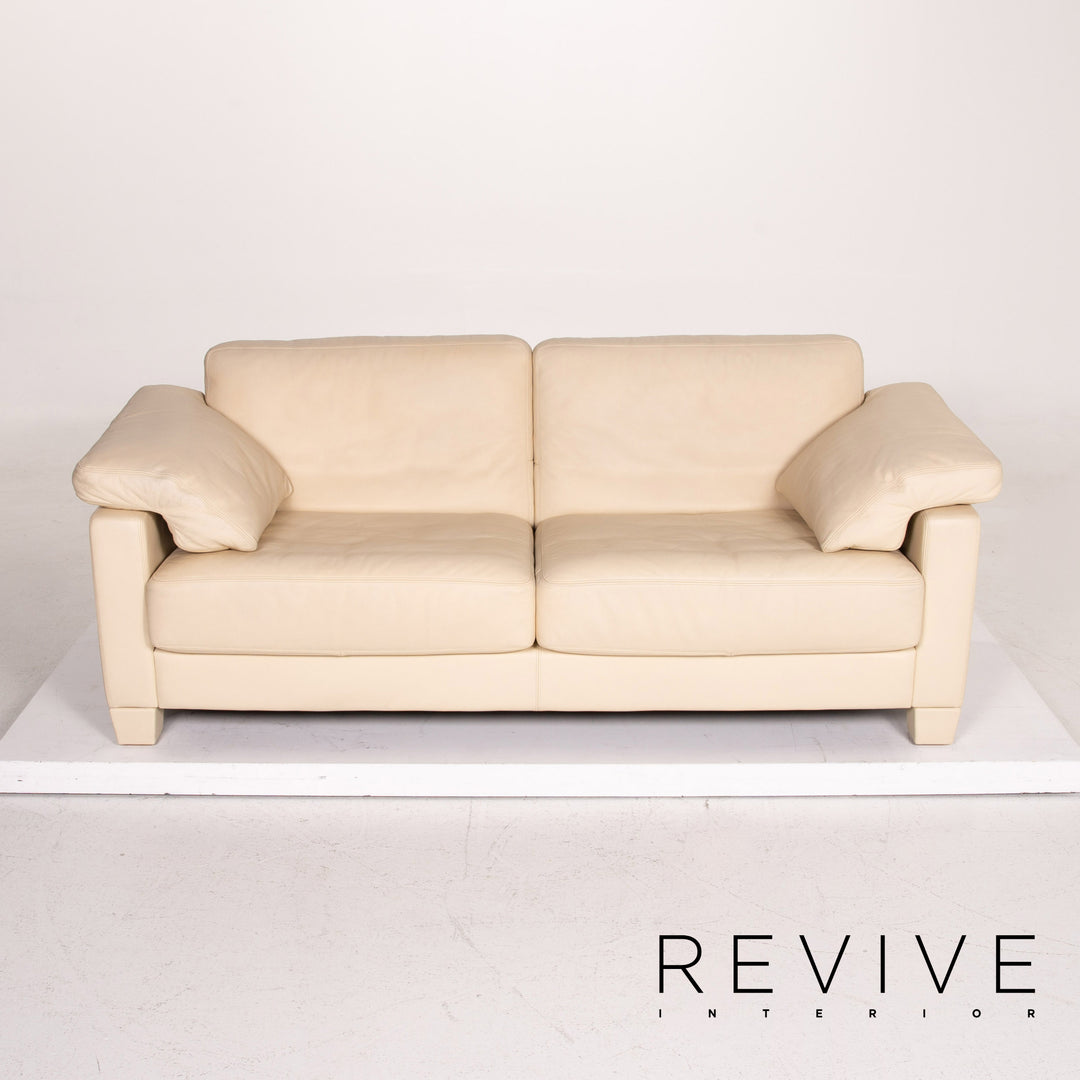 de Sede ds 17 Leder Sofa Beige Dreisitzer Couch #14576