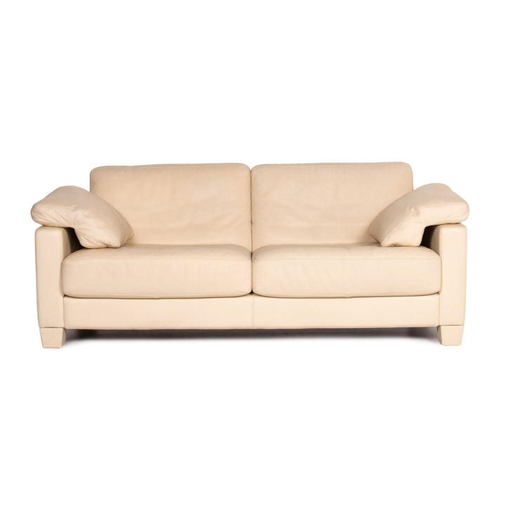 de Sede ds 17 Leder Sofa Beige Dreisitzer Couch #14576