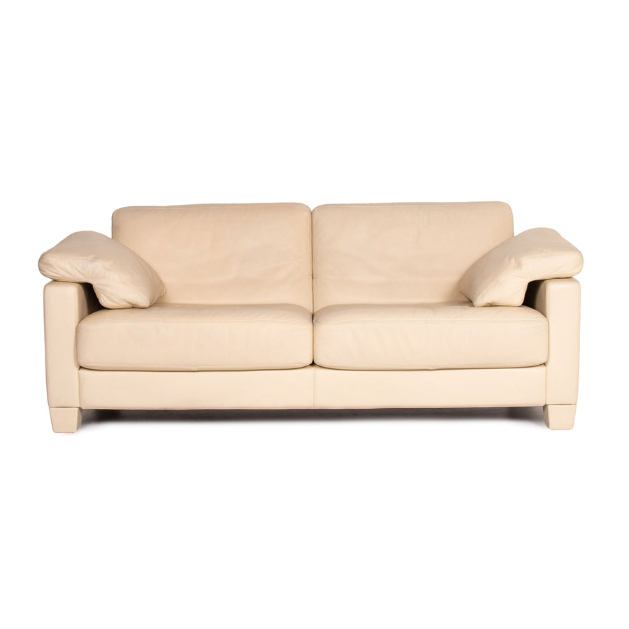 de Sede ds 17 Leder Sofa Beige Dreisitzer Couch #14576