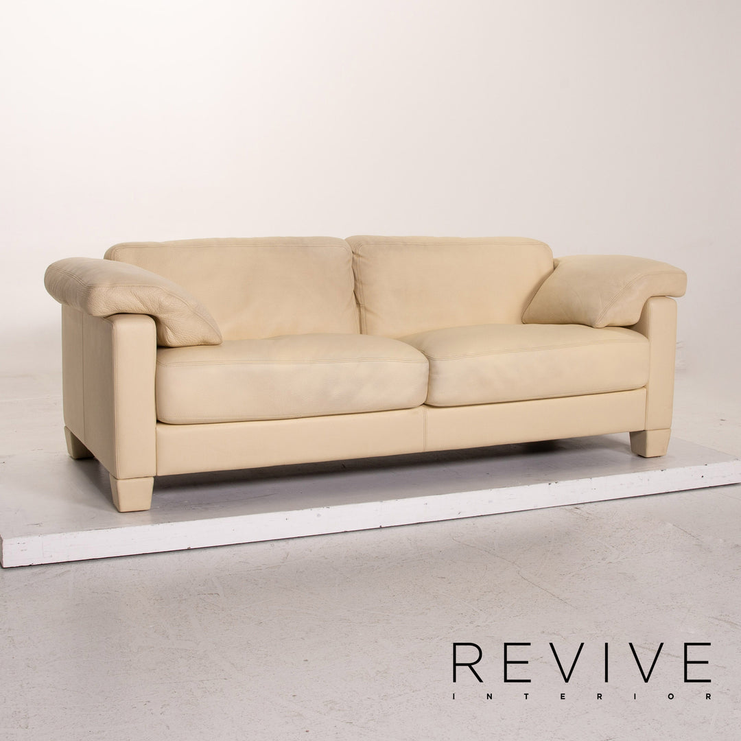 de Sede DS 17 leather sofa cream two-seater couch #15465