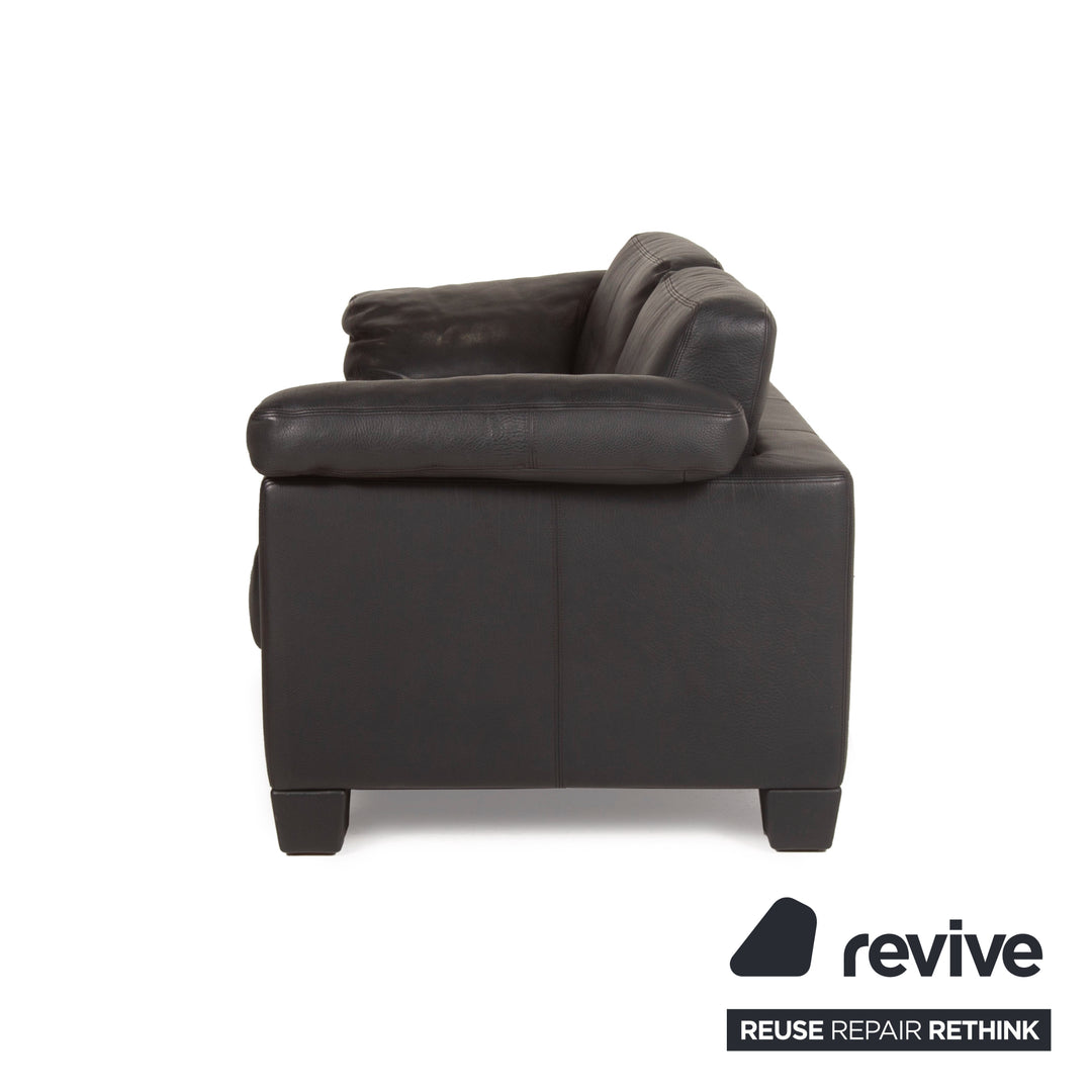 de Sede ds 17 Leder Sofa Schwarz Dreisitzer