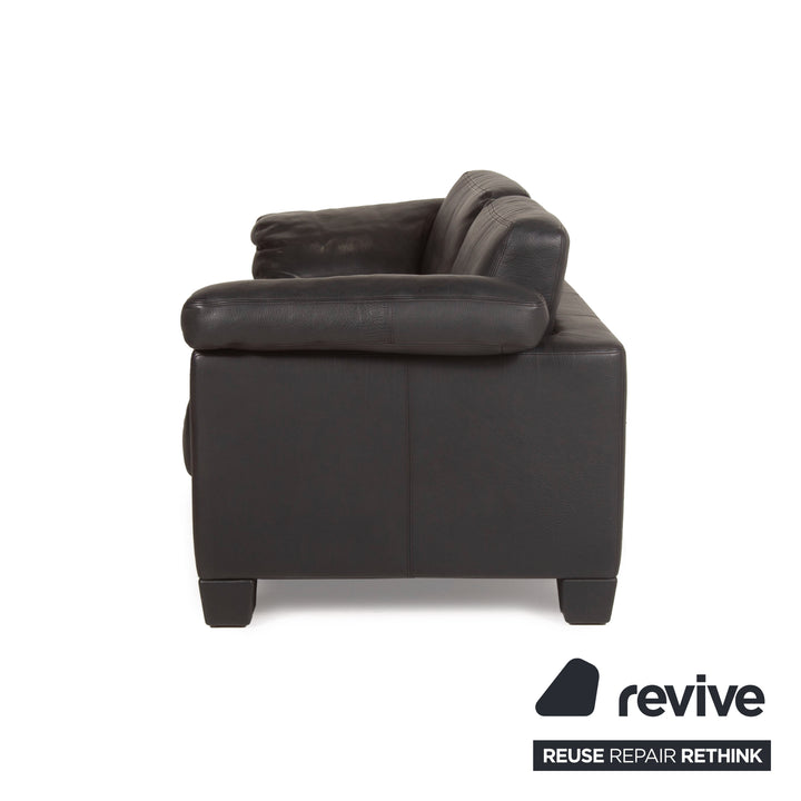de Sede ds 17 Leder Sofa Schwarz Dreisitzer