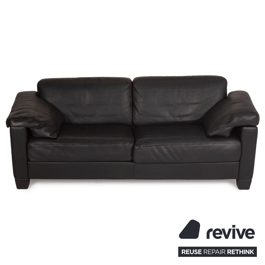 de Sede ds 17 Leder Sofa Schwarz Dreisitzer