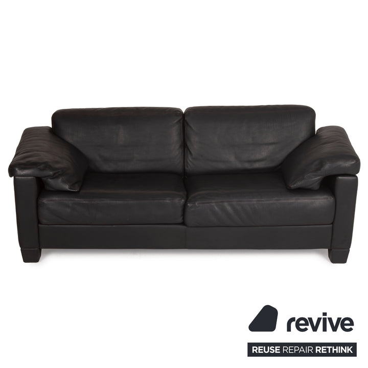 de Sede ds 17 Leder Sofa Schwarz Dreisitzer