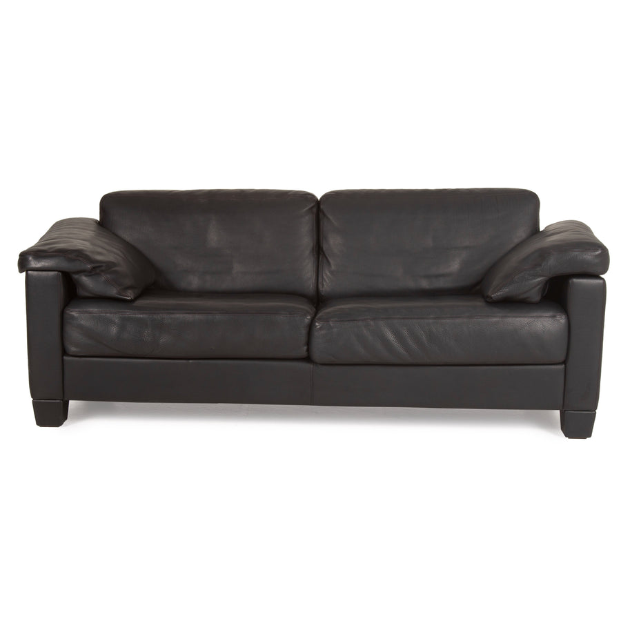 de Sede ds 17 Leder Sofa Schwarz Dreisitzer