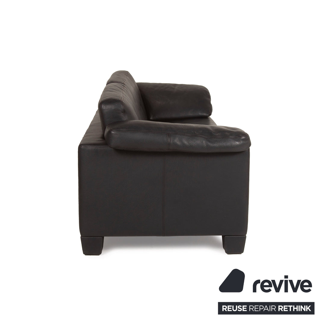 de Sede ds 17 Leder Sofa Schwarz Dreisitzer