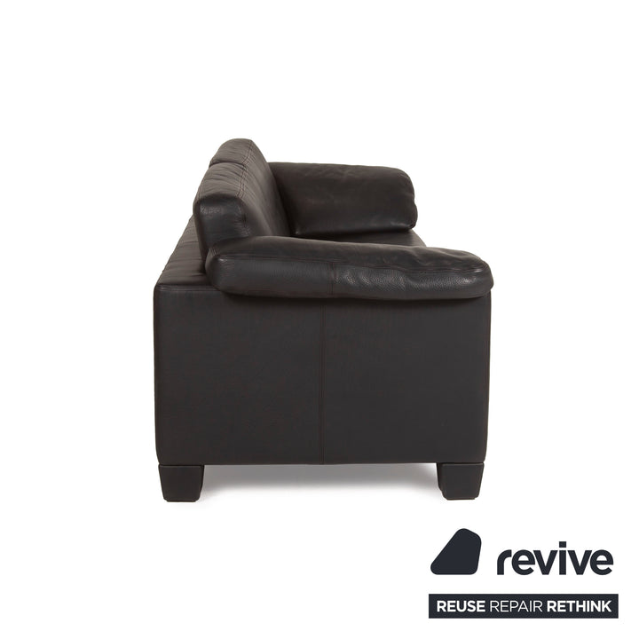 de Sede ds 17 Leder Sofa Schwarz Dreisitzer