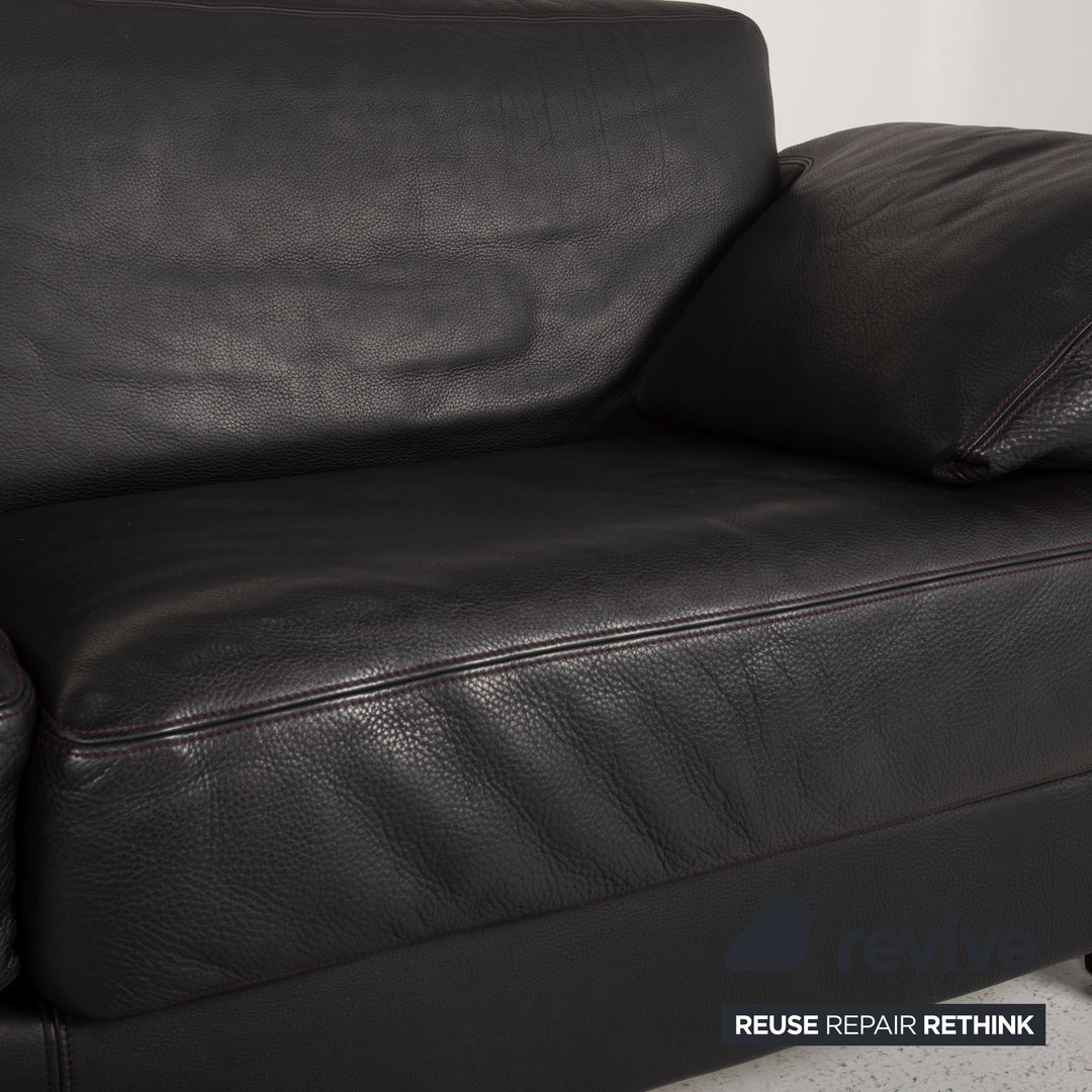 de Sede ds 17 Leder Sofa Schwarz Dreisitzer