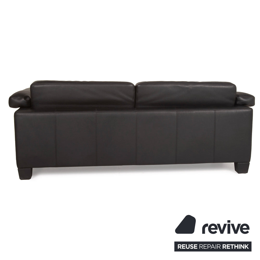 de Sede ds 17 Leder Sofa Schwarz Dreisitzer