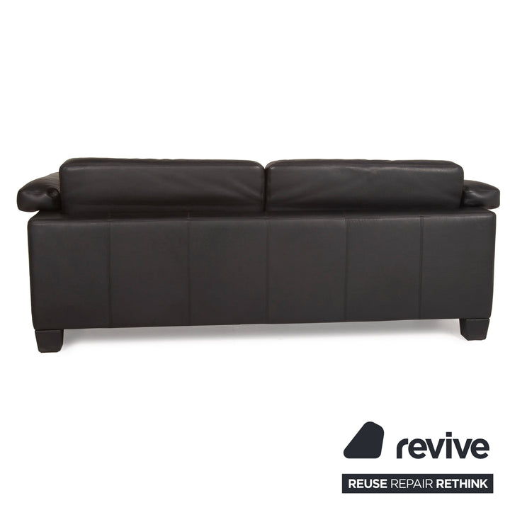 de Sede ds 17 Leder Sofa Schwarz Dreisitzer
