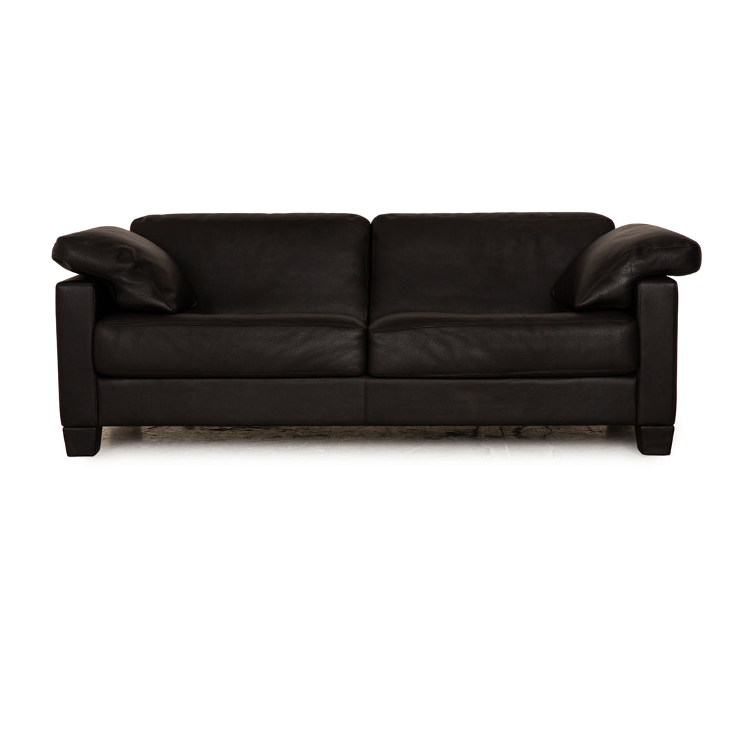 de Sede DS 17 Leder Zweisitzer Schwarz Sofa Couch