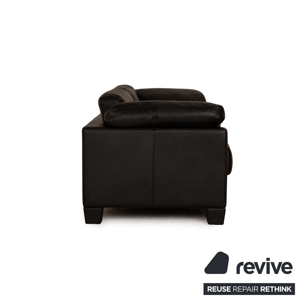de Sede DS 17 Leder Zweisitzer Schwarz Sofa Couch