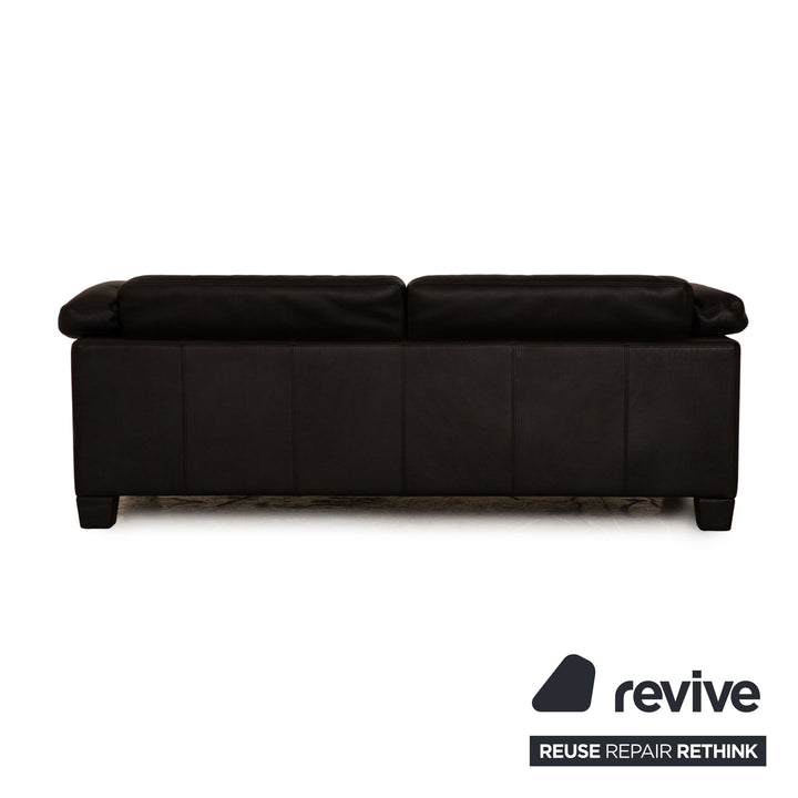 de Sede DS 17 Leder Zweisitzer Schwarz Sofa Couch