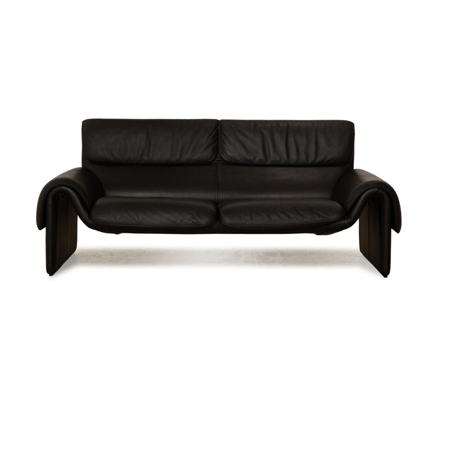 de Sede ds 2011 Leder Zweisitzer Schwarz Sofa Couch