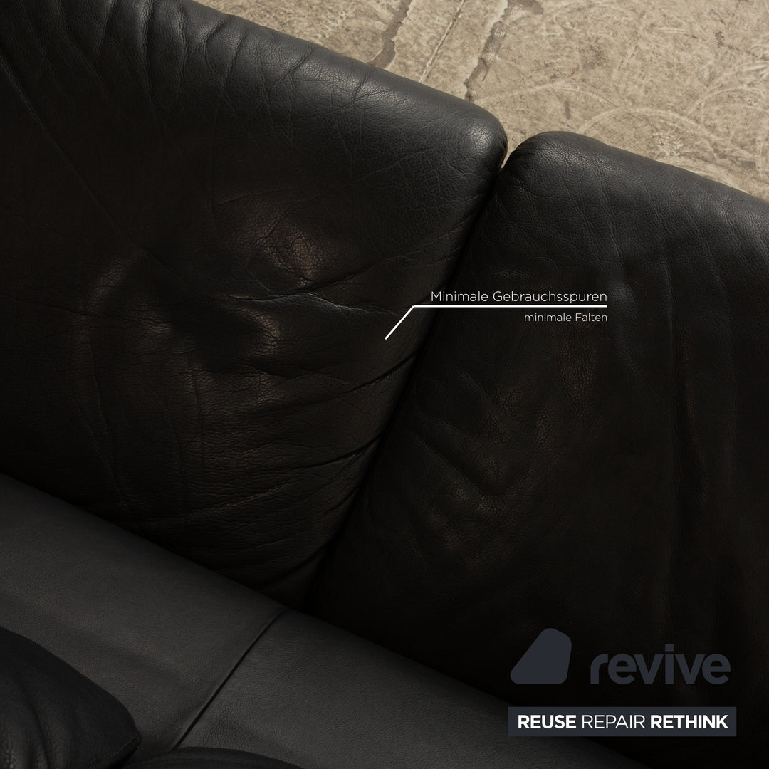 de Sede ds 2011 Leder Zweisitzer Schwarz Sofa Couch