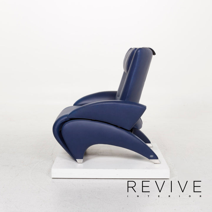de Sede DS 260 leather armchair blue recliner relax function function #12937