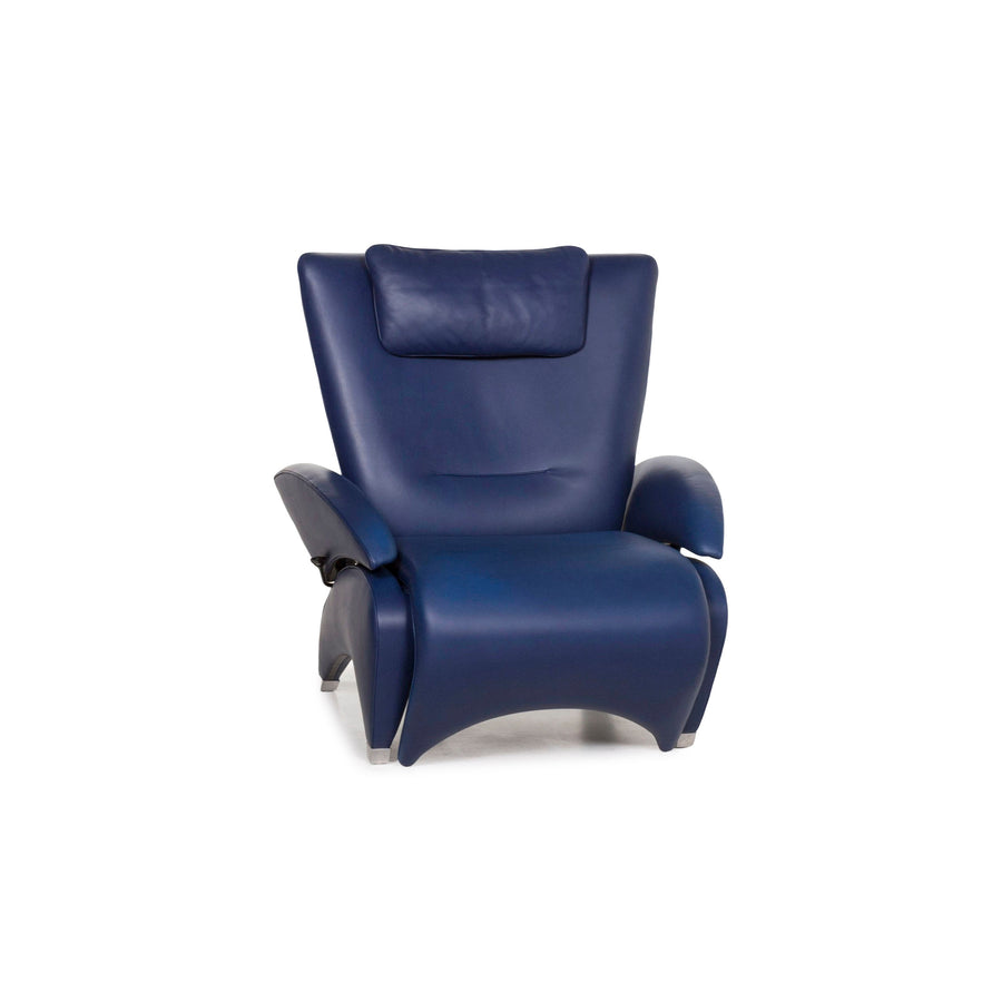 de Sede DS 260 leather armchair blue recliner relax function function #12937