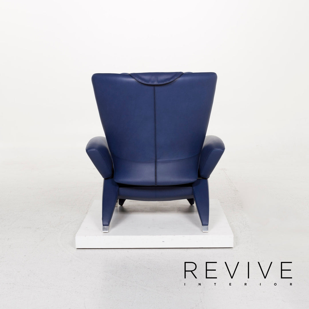 de Sede DS 260 leather armchair blue recliner relax function function #12937