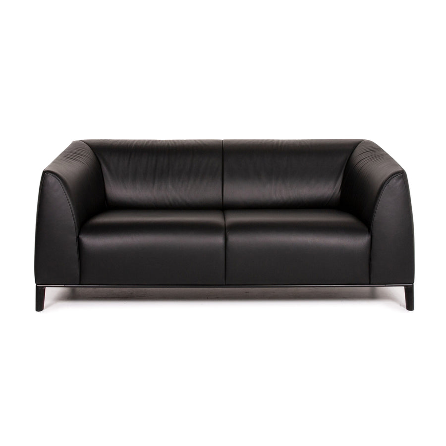 de Sede DS 276 Leder Sofa Schwarz Zweisitzer Couch #14334