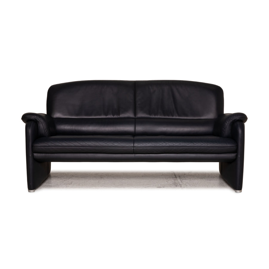 de sede DS 320 leather sofa dark blue two-seater couch