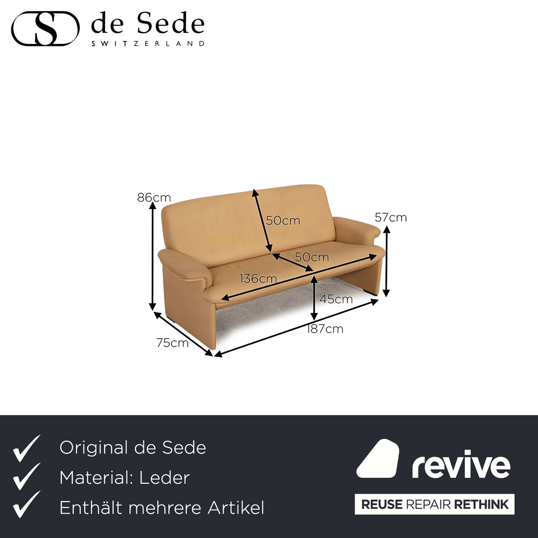 de sede DS 320 leather sofa set cream