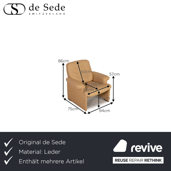 de sede DS 320 leather sofa set cream