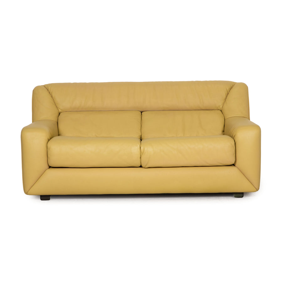 de Sede DS 43 Leder Sofa Gelb Zweisitzer Couch