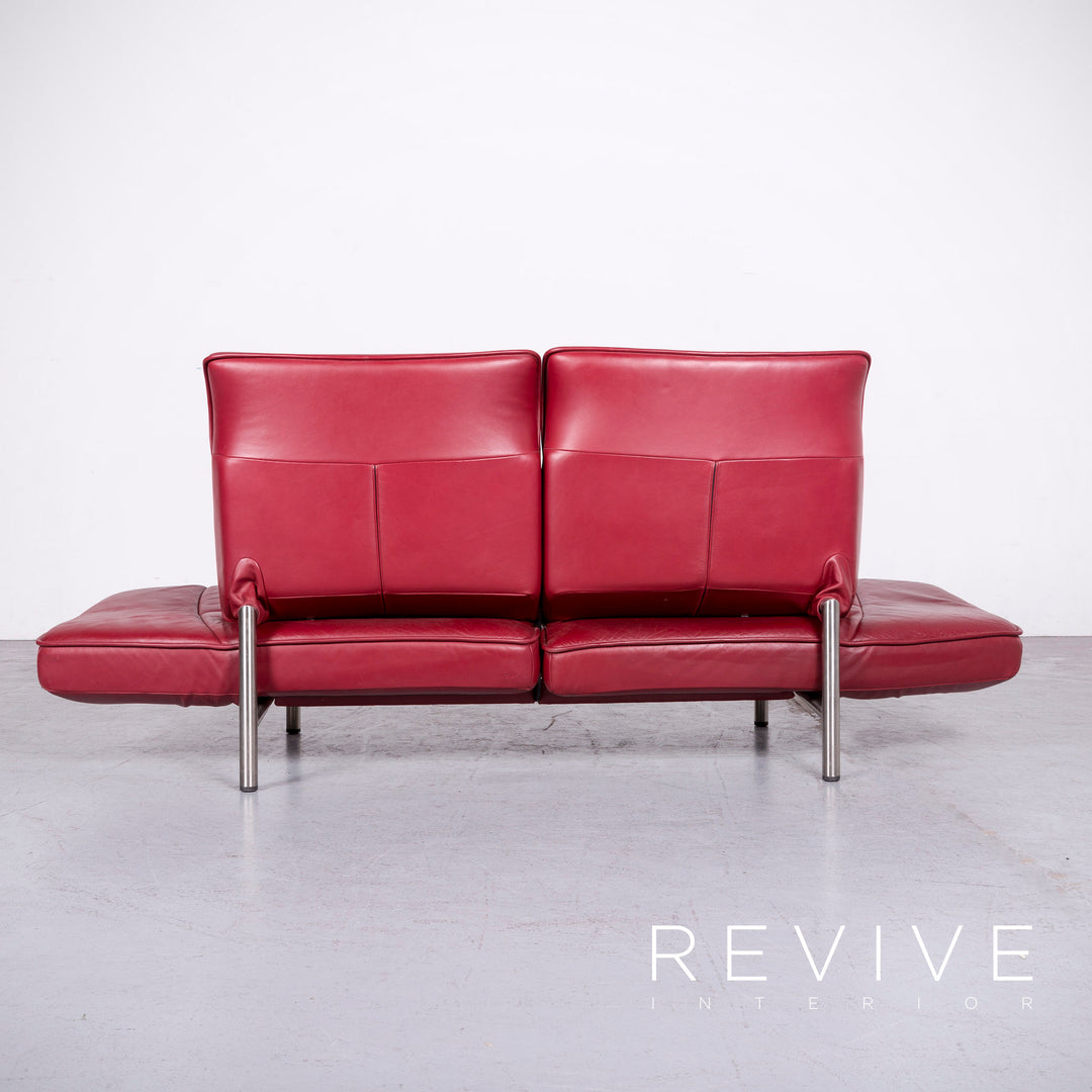 de Sede DS 450 Designer Leder Sofa Rot Echtleder Dreisitzer Couch #6853