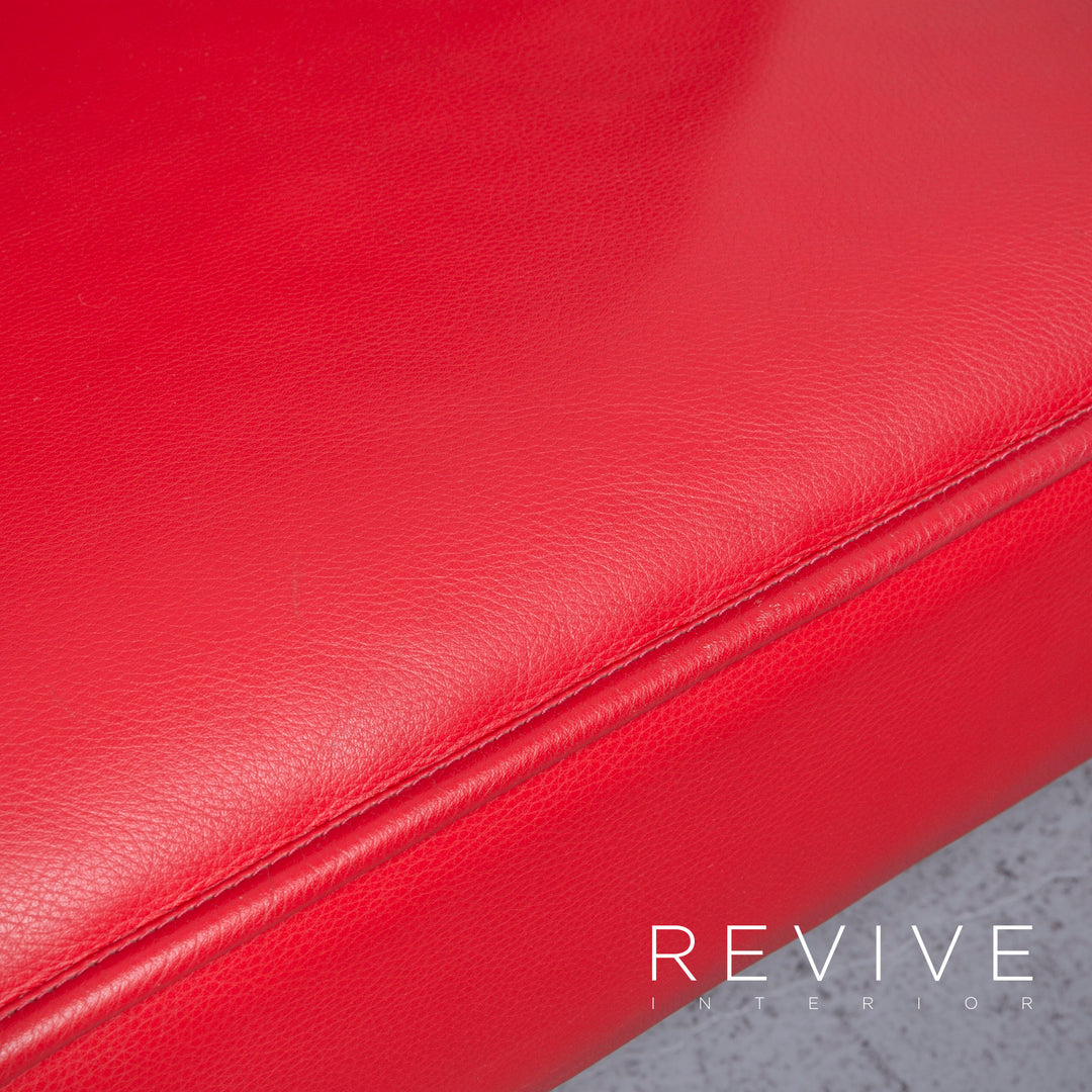 de Sede DS 450 Designer Leder Sofa Rot Echtleder Dreisitzer Couch Funktion #6880