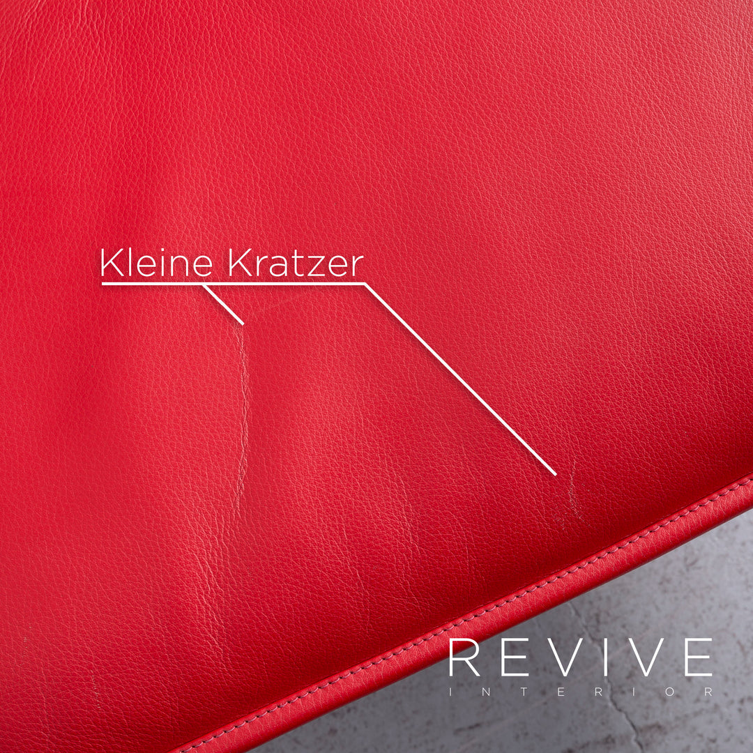 de Sede DS 450 Designer Leder Sofa Rot Echtleder Dreisitzer Couch Funktion #6880