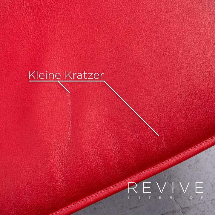 de Sede DS 450 Designer Leder Sofa Rot Echtleder Dreisitzer Couch Funktion #6880