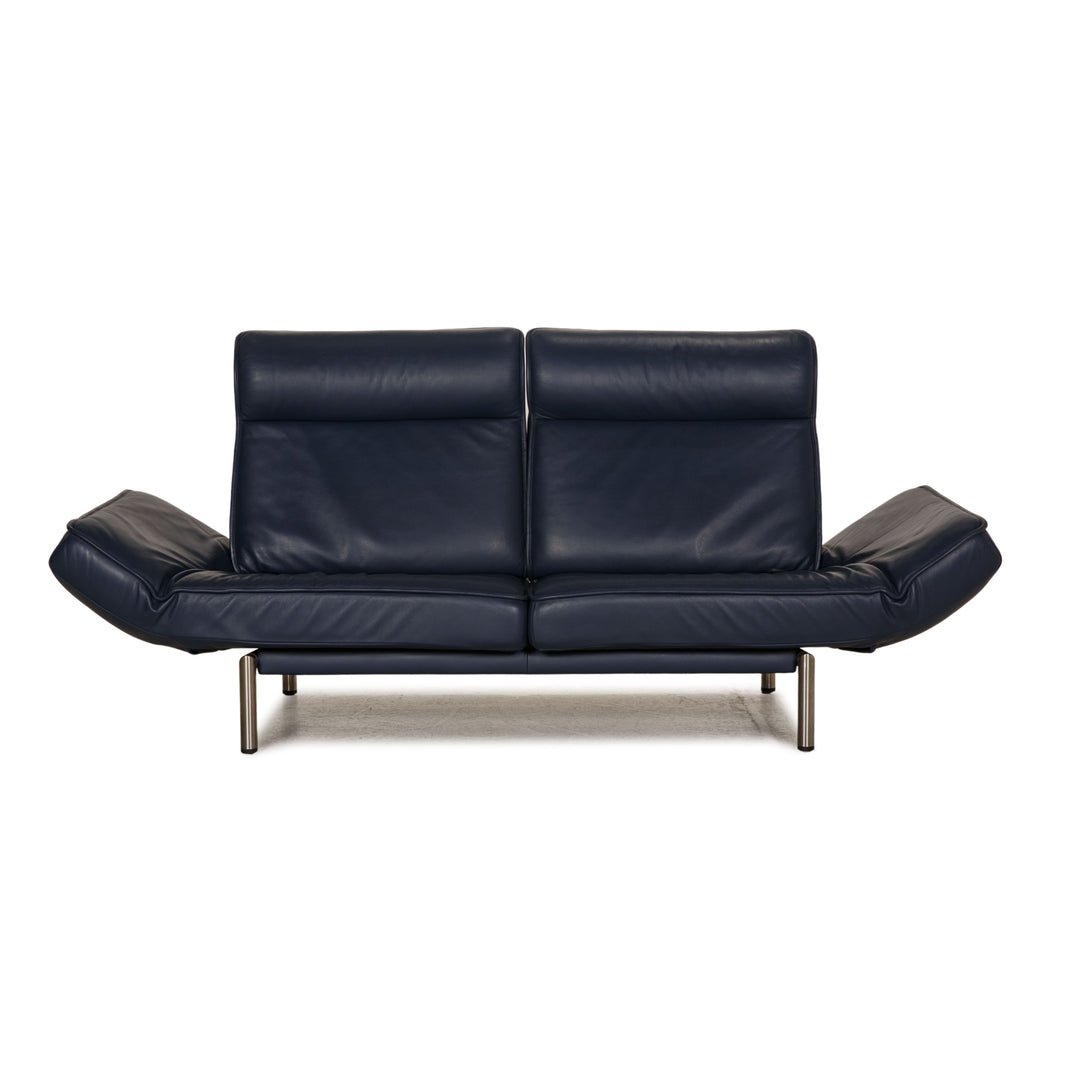 de Sede DS 450 Leder Sofa Blau Zweisitzer Couch Funktion Relaxfunktion