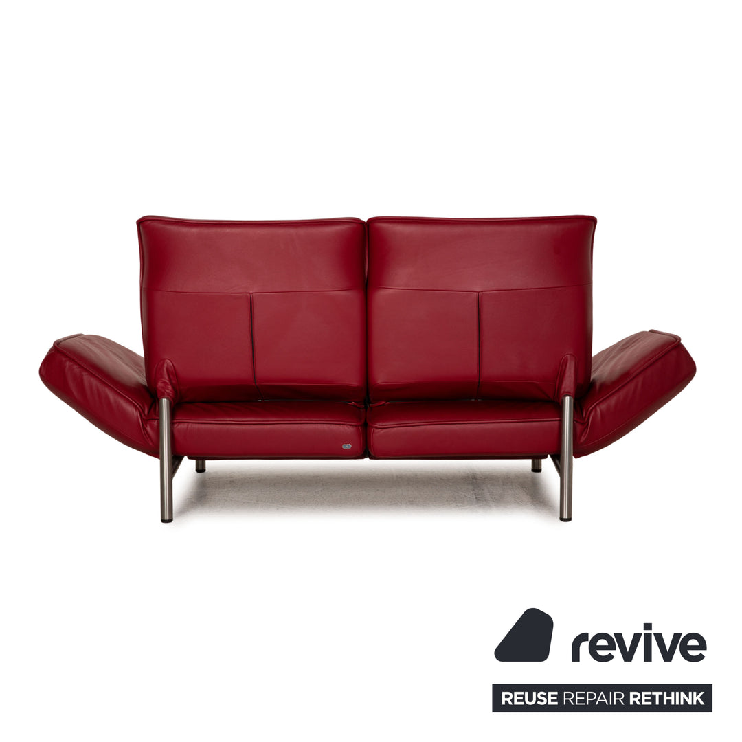 de Sede DS 450 leather sofa red two-seater couch function relax function
