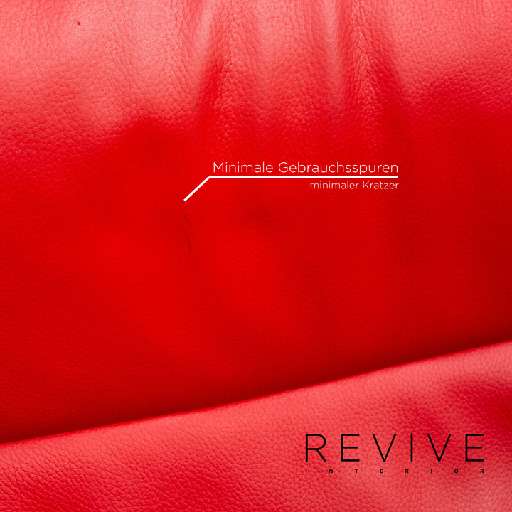 de Sede DS 450 Leder Sofa Rot Zweisitzer Funktion Relaxfunktion Couch #15226