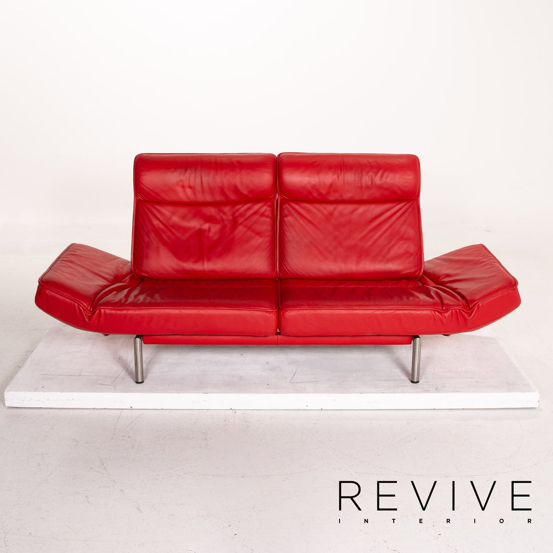 de Sede DS 450 Leder Sofa Rot Zweisitzer Funktion Relaxfunktion Couch #15226