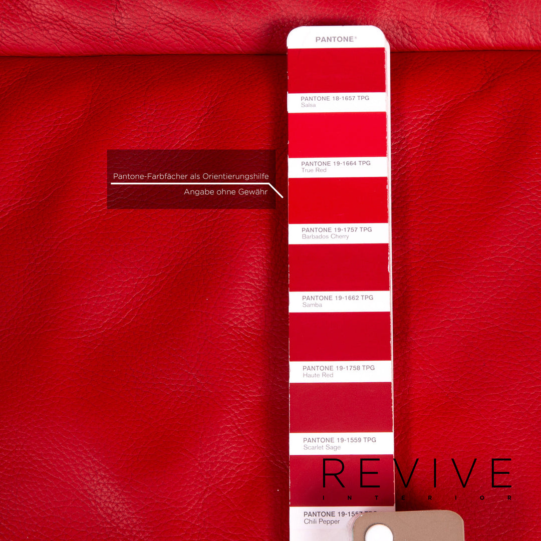 de Sede DS 450 Leder Sofa Rot Zweisitzer Funktion Relaxfunktion Couch #15226