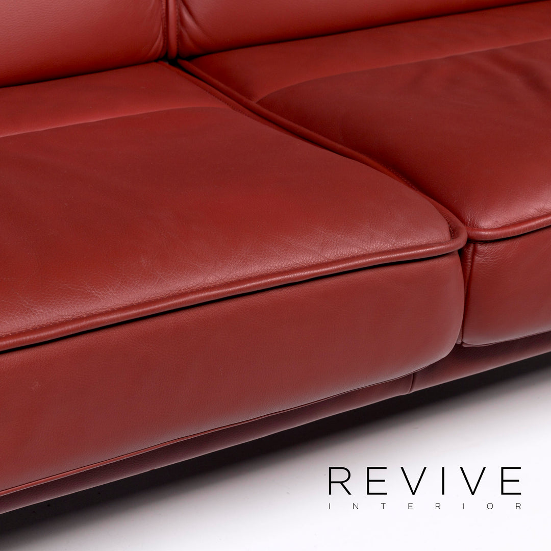 de Sede DS 450 leather sofa red two-seater relax function function Thomas Althaus Couch #10381