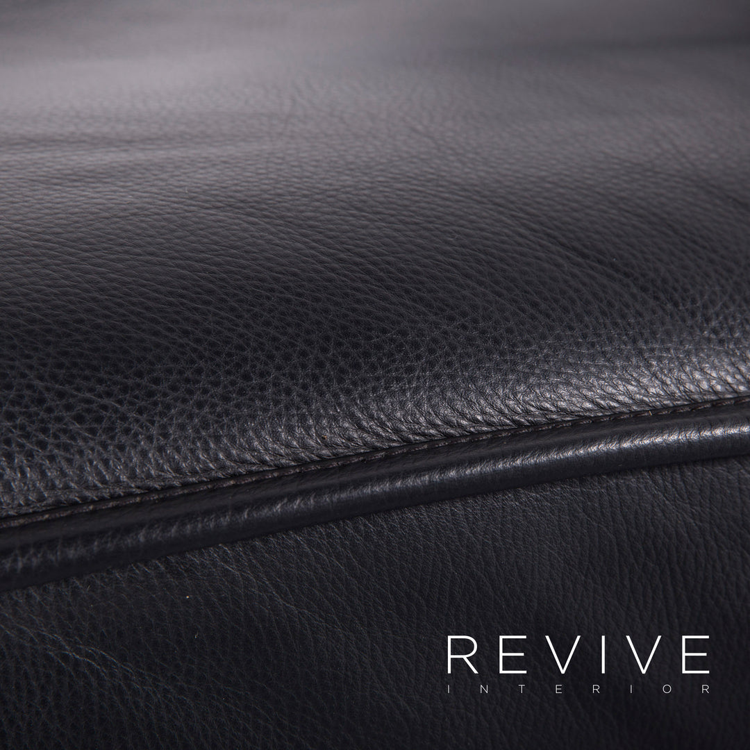 de Sede DS 450 Leder Sofa Schwarz Zweisitzer Couch Echtleder Funktion #5894