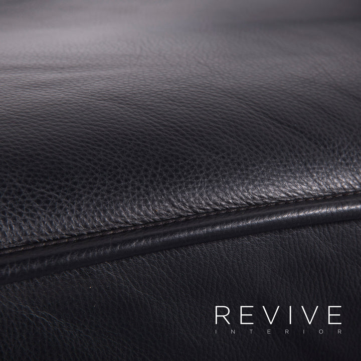 de Sede DS 450 Leder Sofa Schwarz Zweisitzer Couch Echtleder Funktion #5894