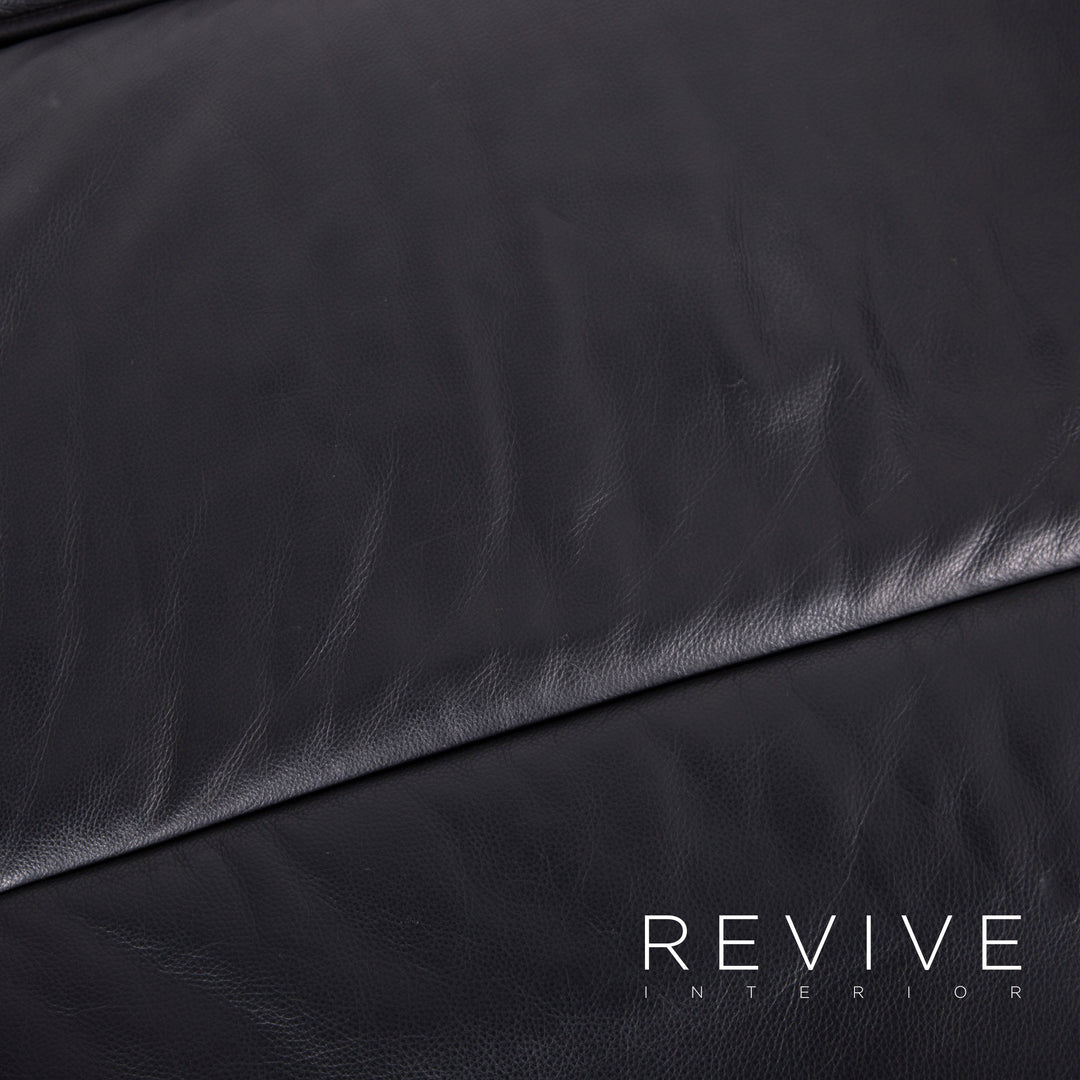 de Sede DS 450 Leder Sofa Schwarz Zweisitzer Couch Echtleder Funktion #5894