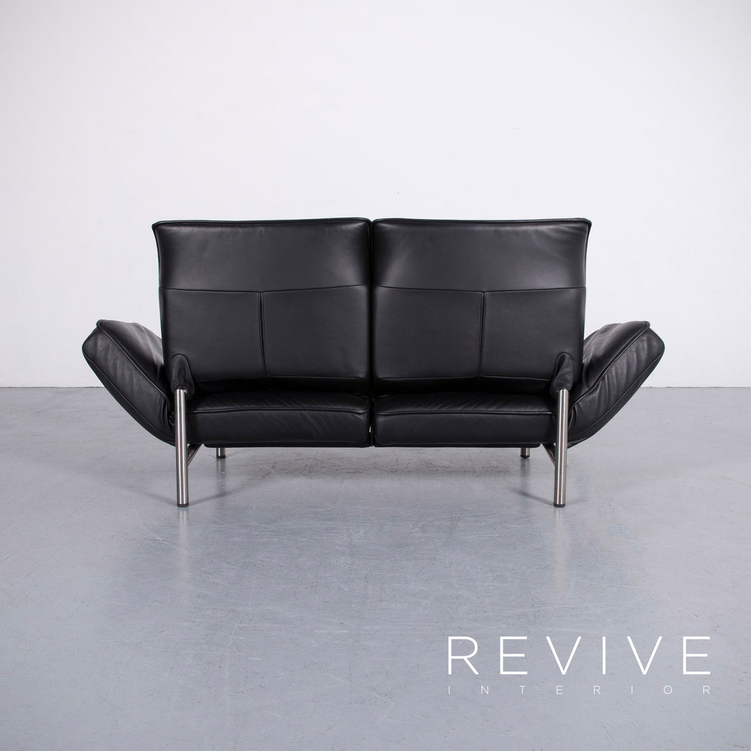 de Sede DS 450 Leder Sofa Schwarz Zweisitzer Couch Echtleder Funktion #5894