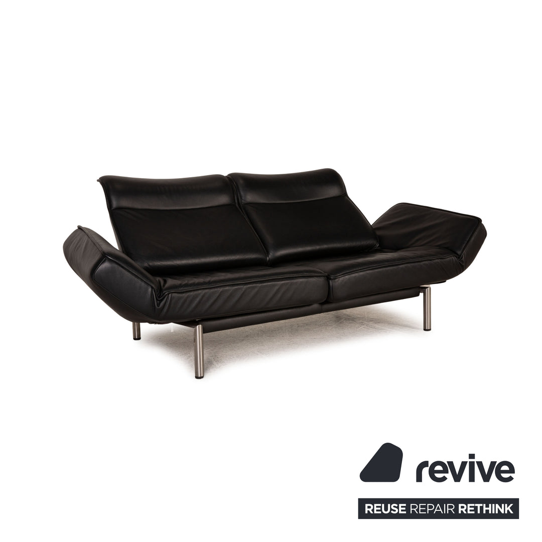 de Sede DS 450 Leder Sofa Schwarz Zweisitzer Couch Funktion Relaxfunktion