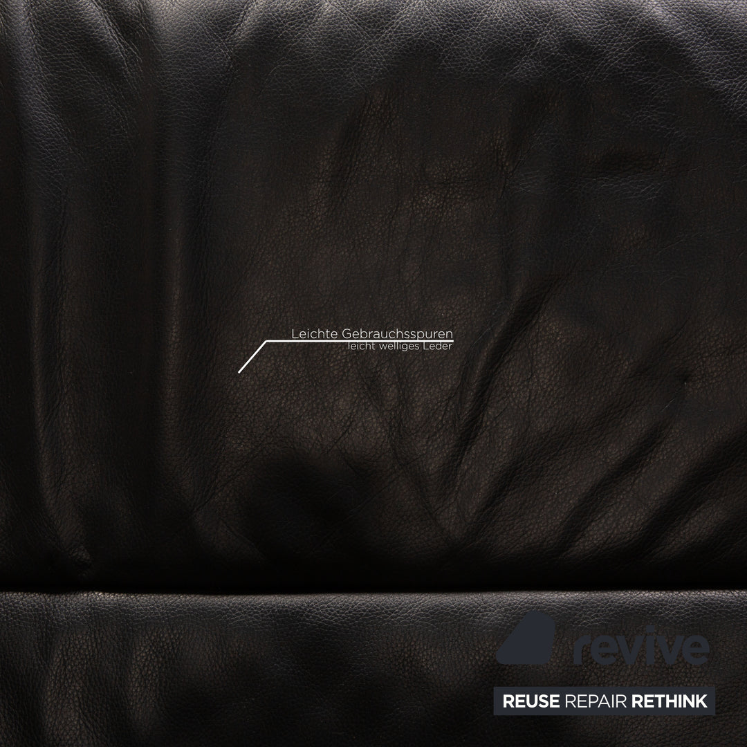 de Sede DS 450 Leder Sofa Schwarz Zweisitzer Couch Funktion Relaxfunktion